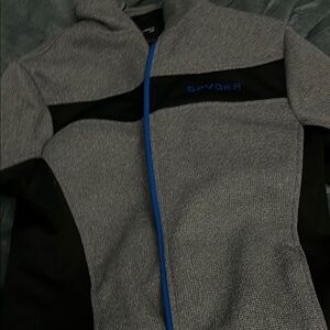 Spyder Gray and Black Jacket with Blue Accents